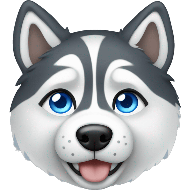 husky with blue eyes  emoji