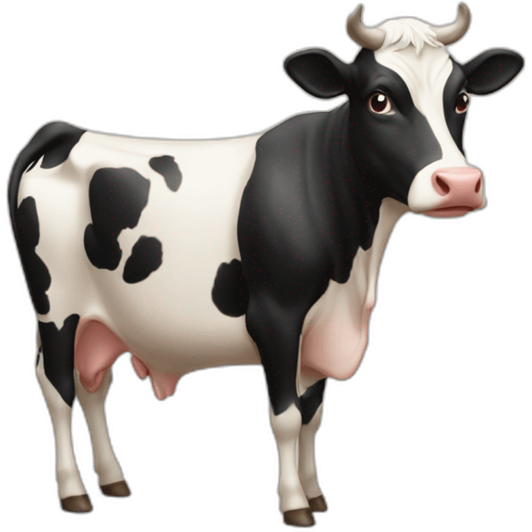 Vache qui boit du lait emoji