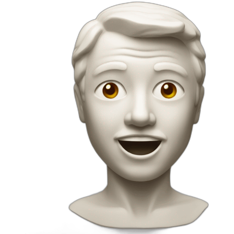 Ceramic sculpture emoji