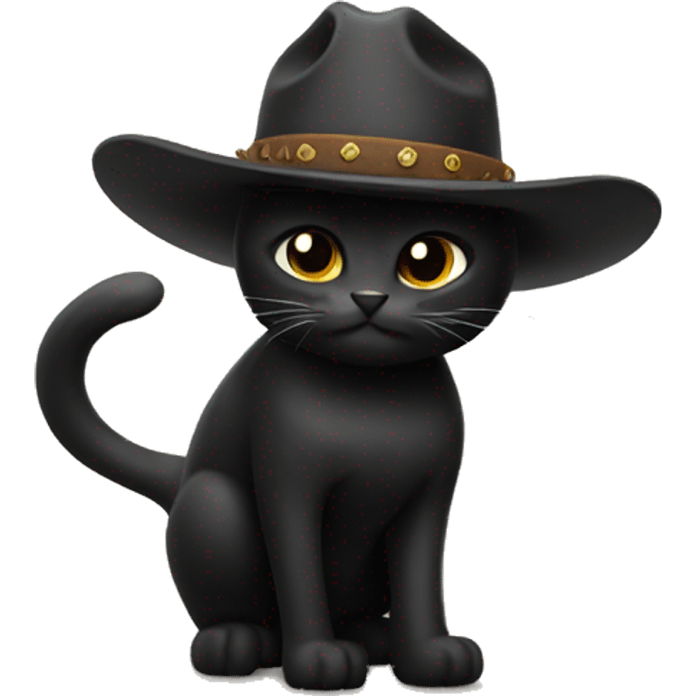 black cat cowboy emoji