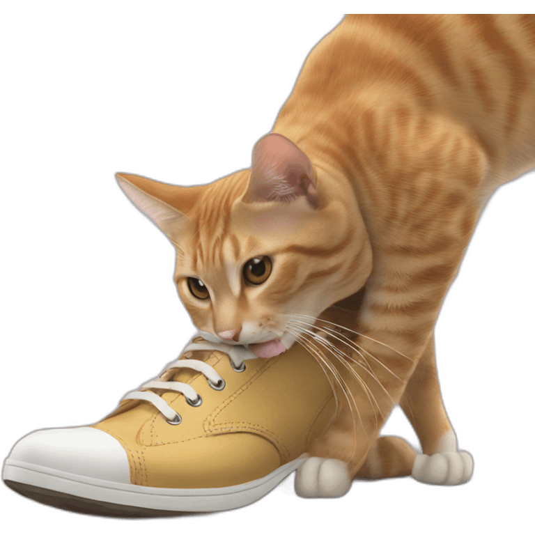 the cat licking the heel emoji