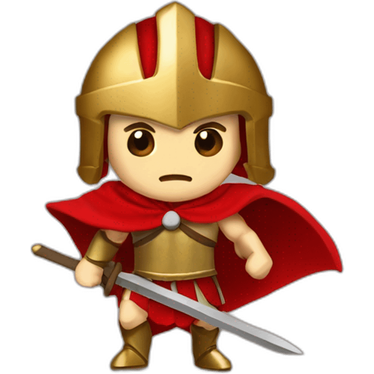 The Spartan Leonidas and his red cape emoji