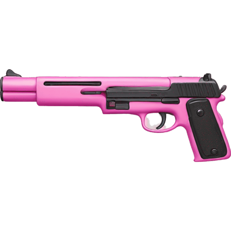 A pink gun with a bow emoji