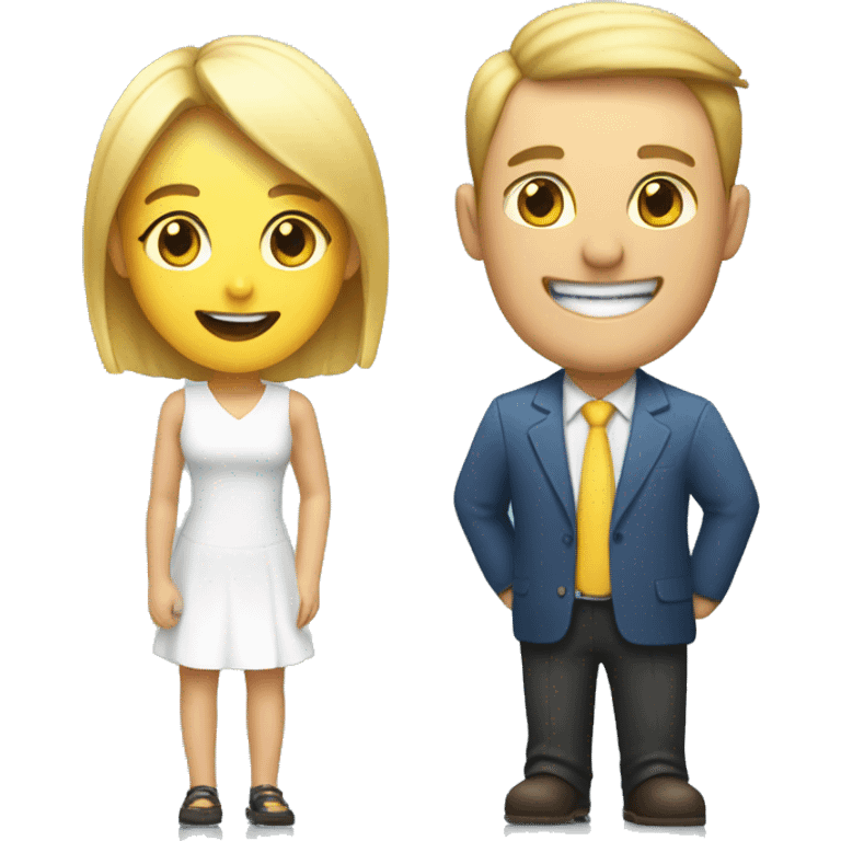 positive competition between two people icons emoji