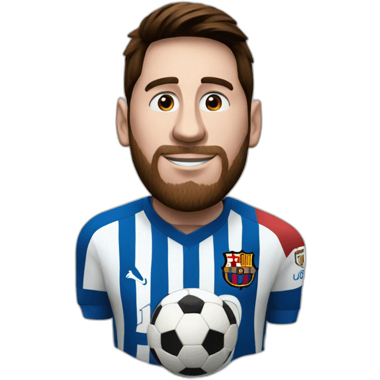 messi whit a target of uno emoji