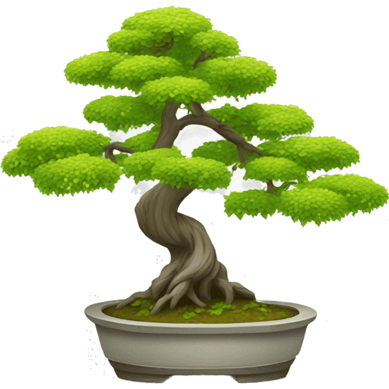 Bonsai blossoming willow tree emoji