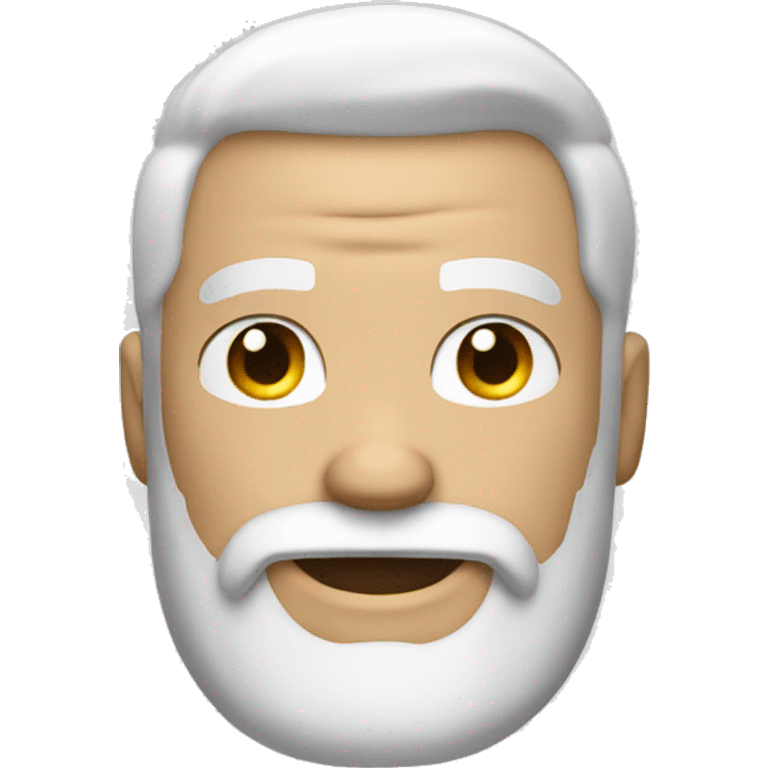 Muscled guy with white hair and beard curling  emoji