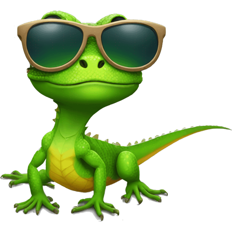 lizard with sunglasses emoji