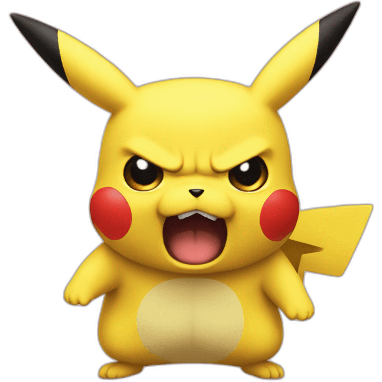 Super angry Pikachu emoji