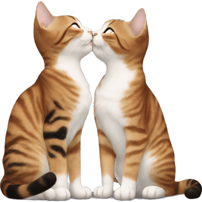 2 cats kissed emoji