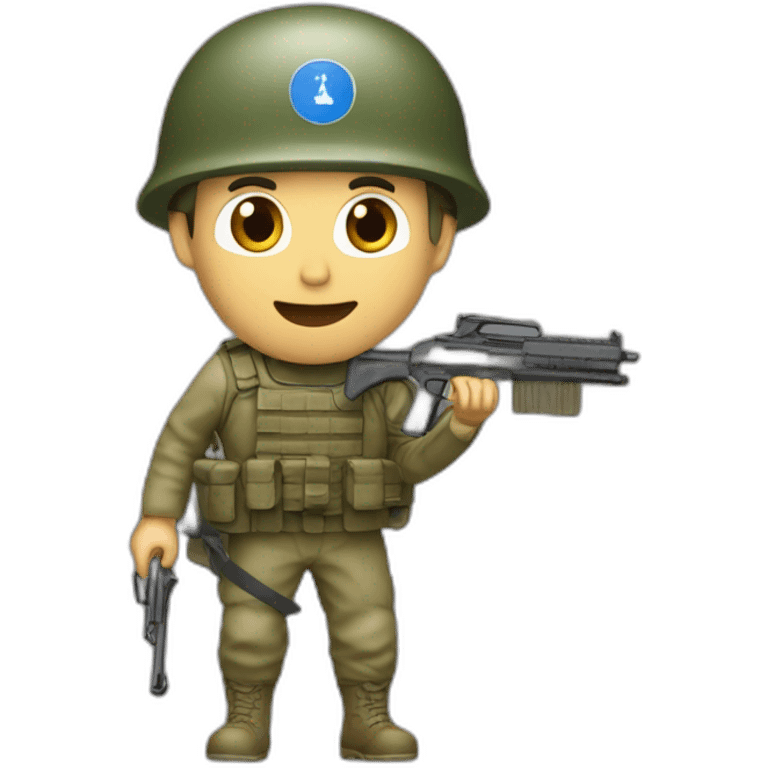 Un soldat français qui jette une grenade emoji