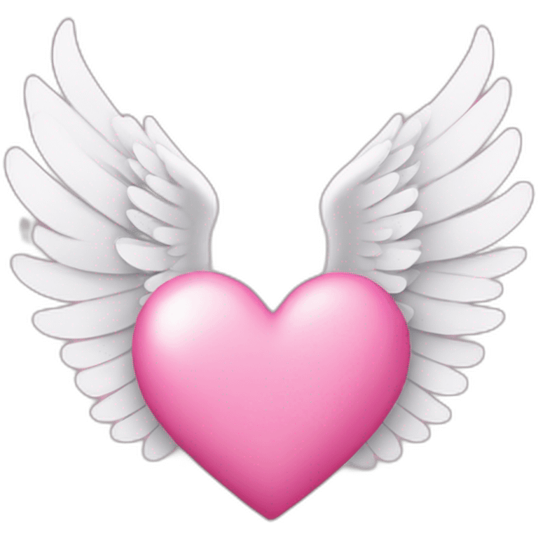 pink heart with white wings emoji