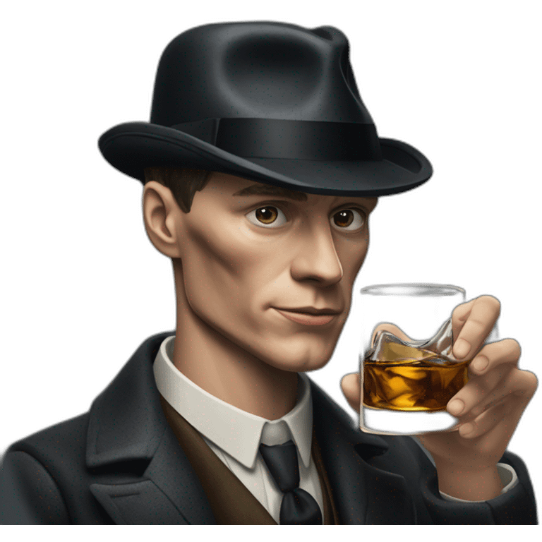 Tommy shelby peaky blinders drinking whisky emoji