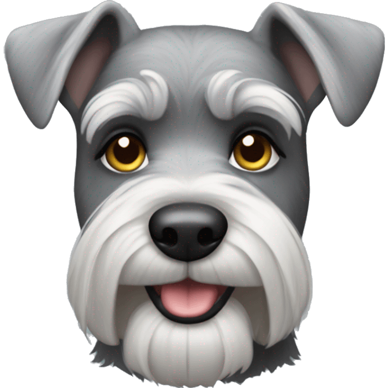 chubby grey schnauzer dog emoji