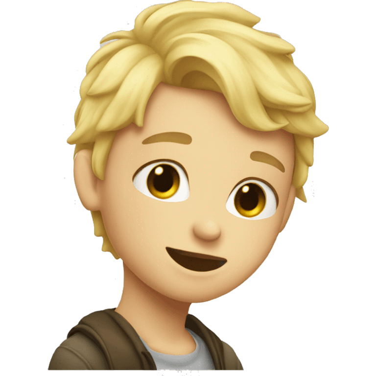 A blonde boy and girl blonde kiss emoji