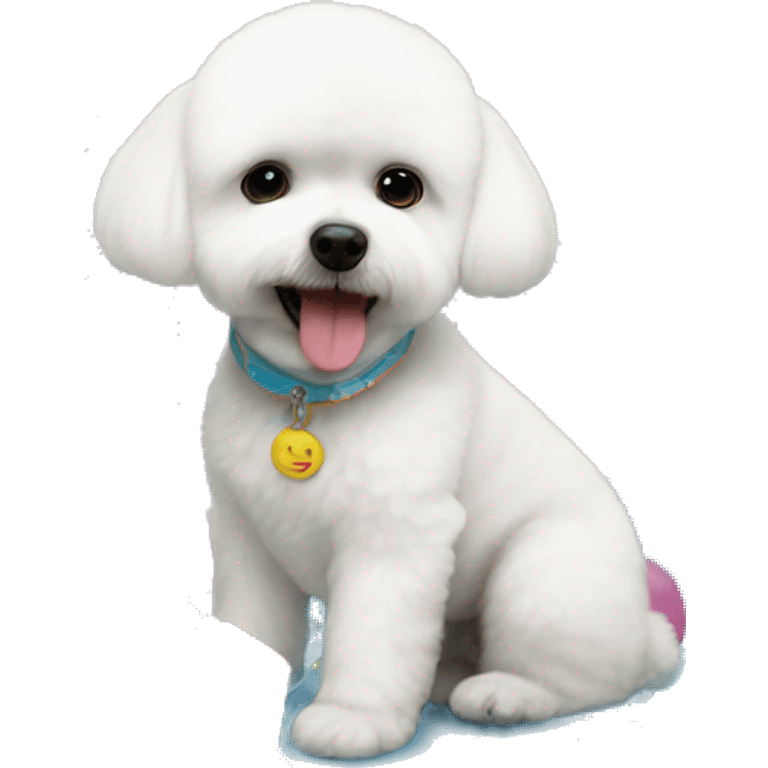 Bichon birthday party emoji