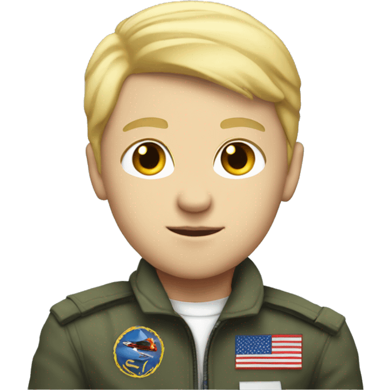 white kid with short blonde hair fighter pilot helmet emoji