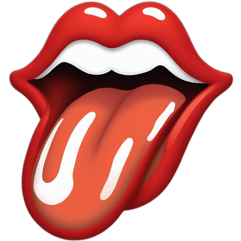 Rolling Stones tongue logo emoji