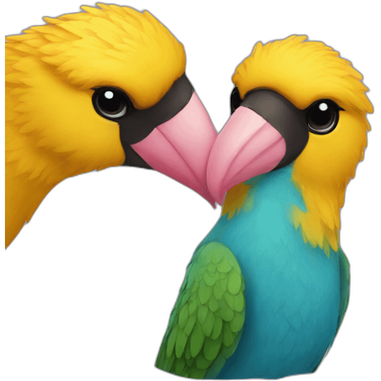 Bird kiss emoji