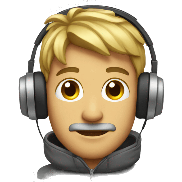 Man headphones laptop  emoji