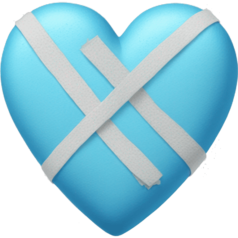 Blue heart with bandages emoji