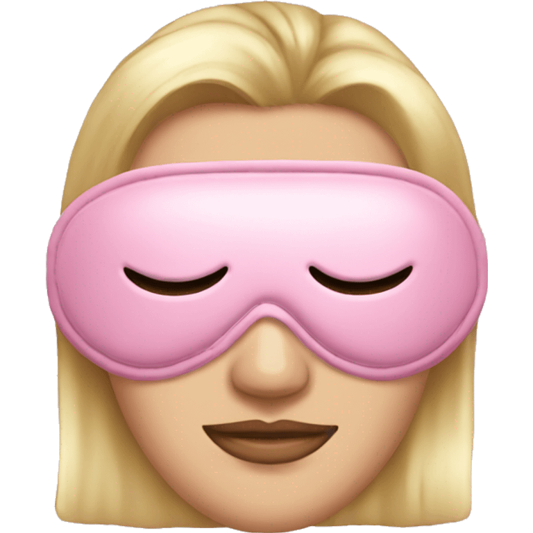 Pink satin sleep mask emoji