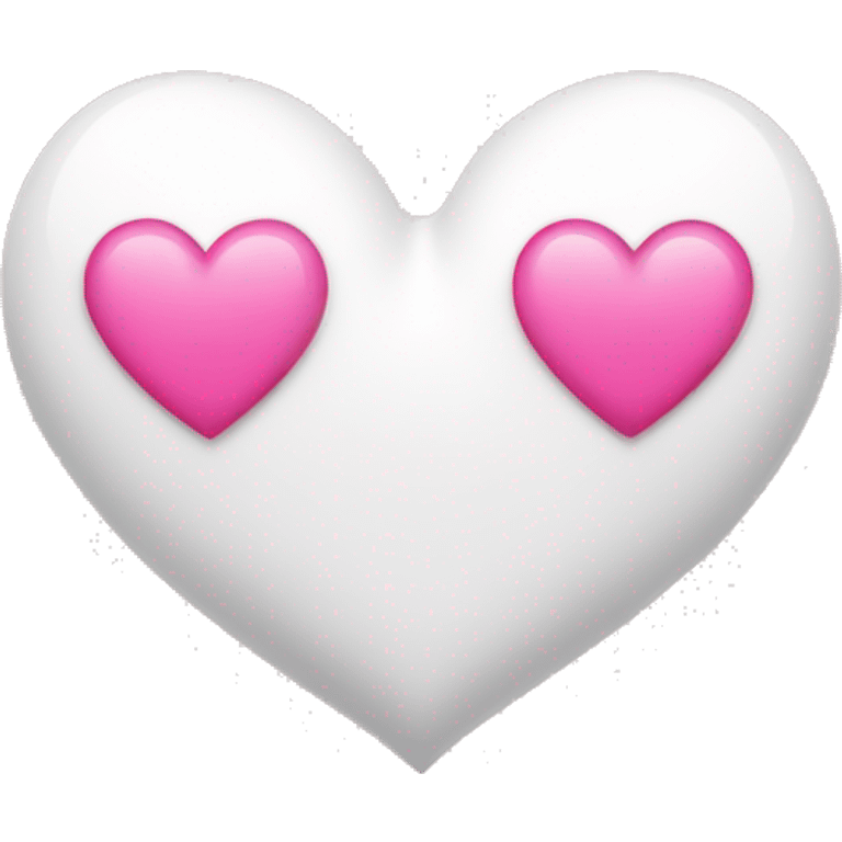 white heart + pink heart emoji