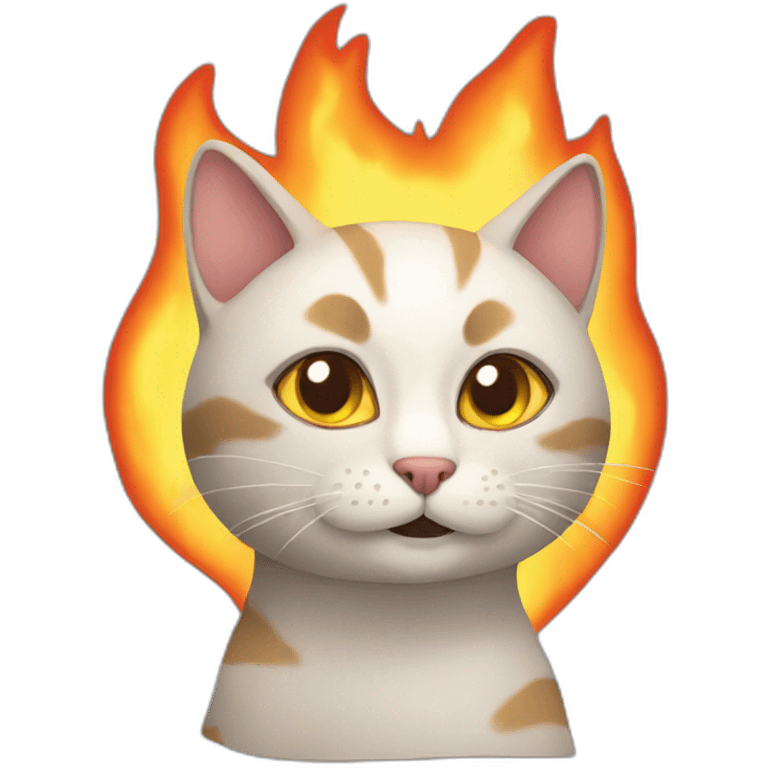 cat fire emoji