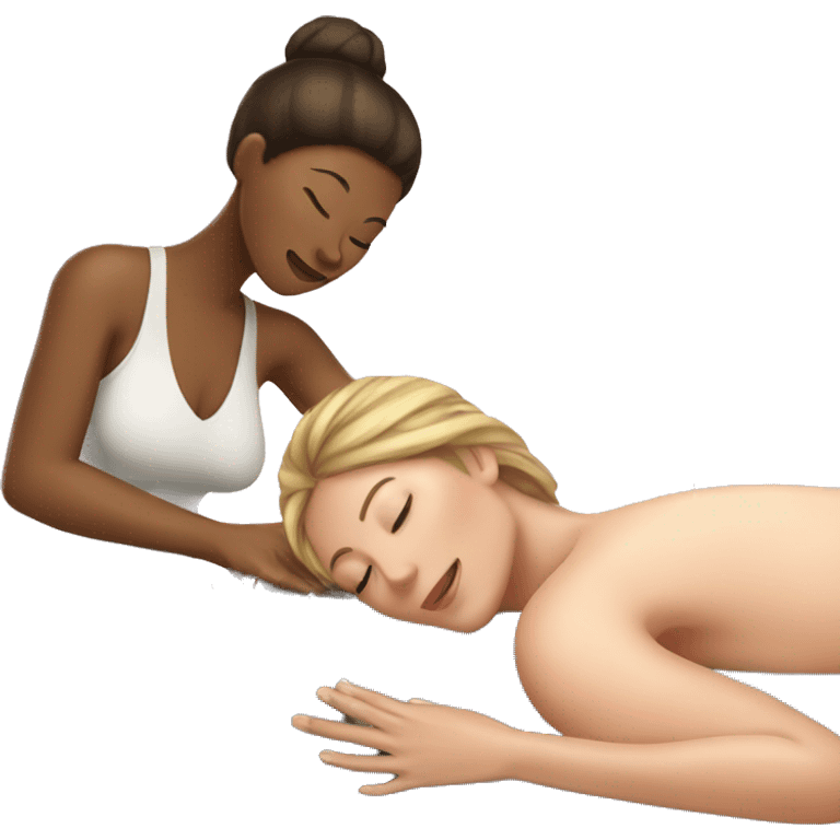 Woman Getting Massage with Sparkles emoji