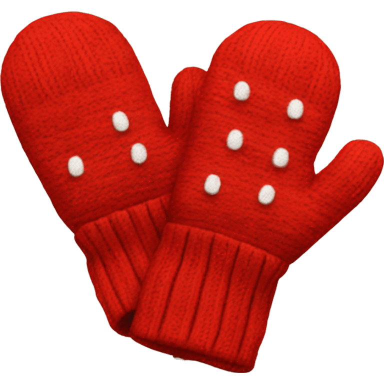 Red mittens emoji