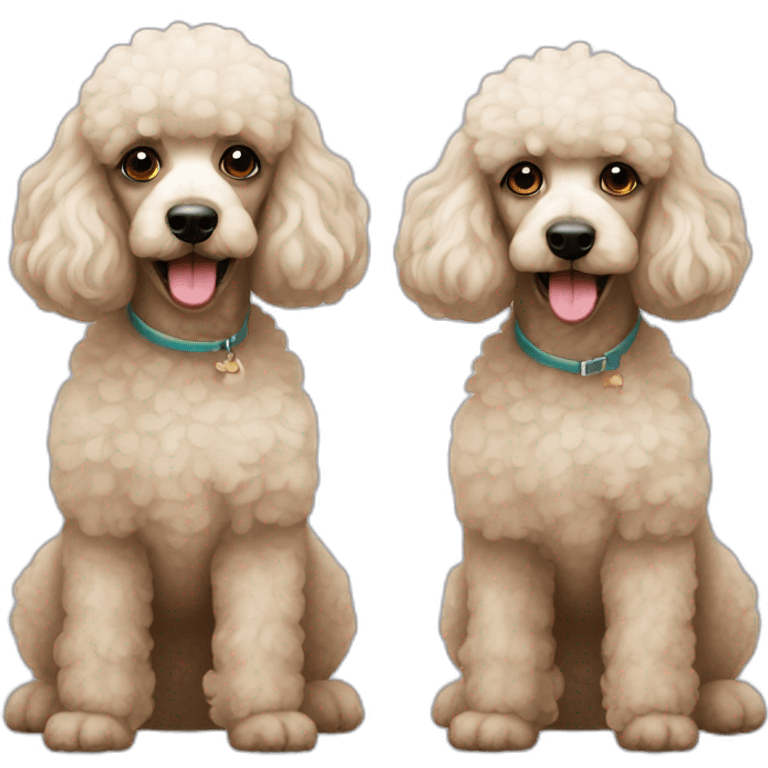 Two poodles emoji