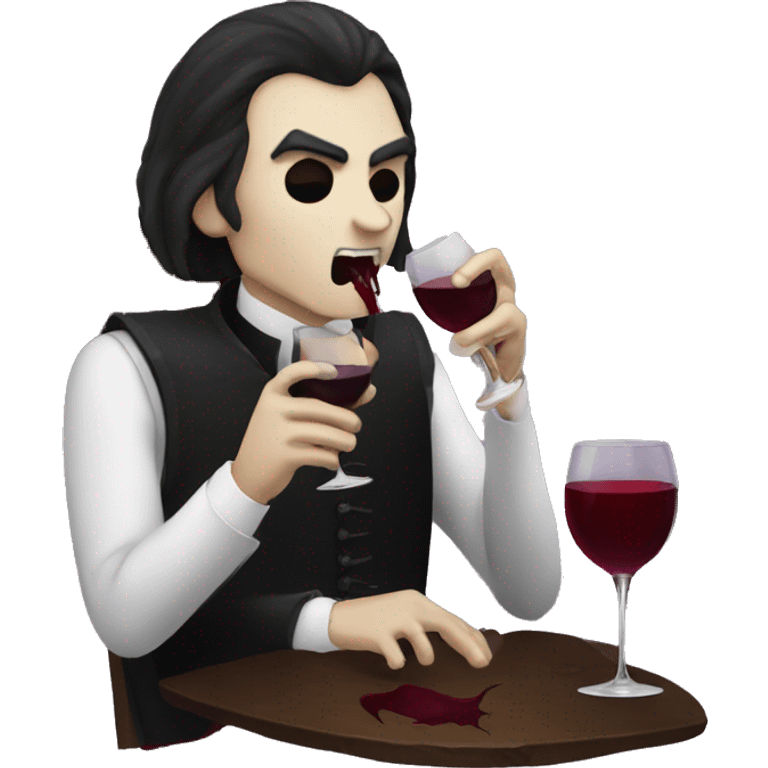 vampire drinking wine emoji