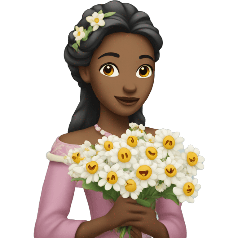 Princess holding flowers emoji