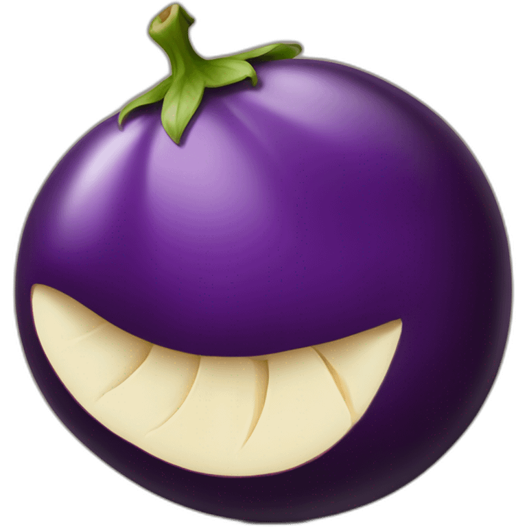 Aubergine dans une peche emoji