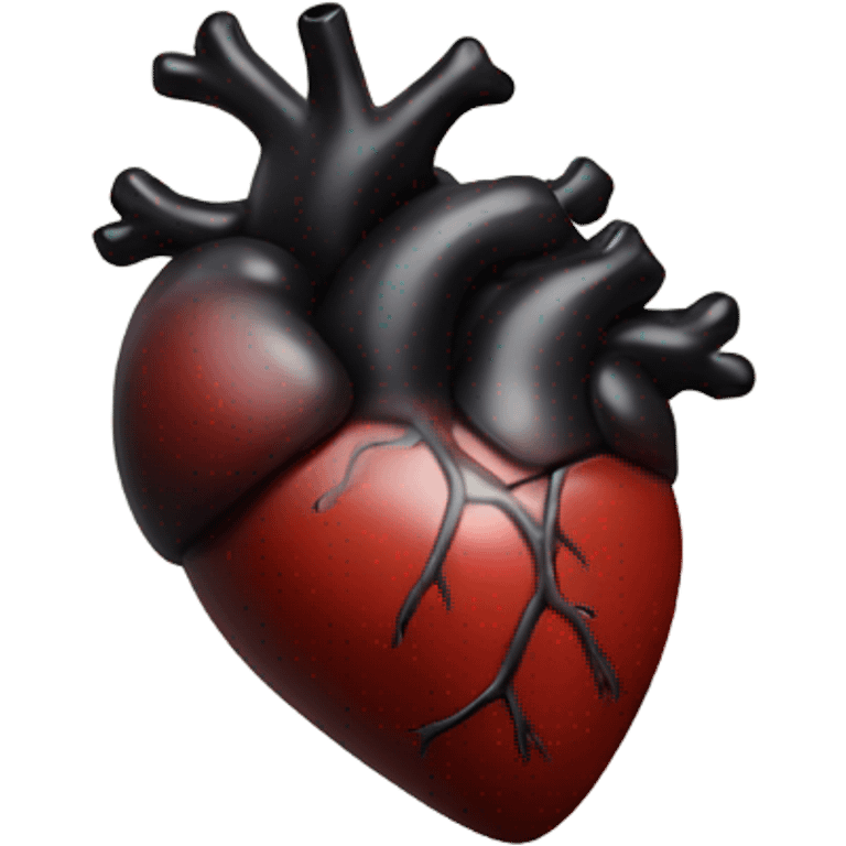 black anatomical heart  emoji