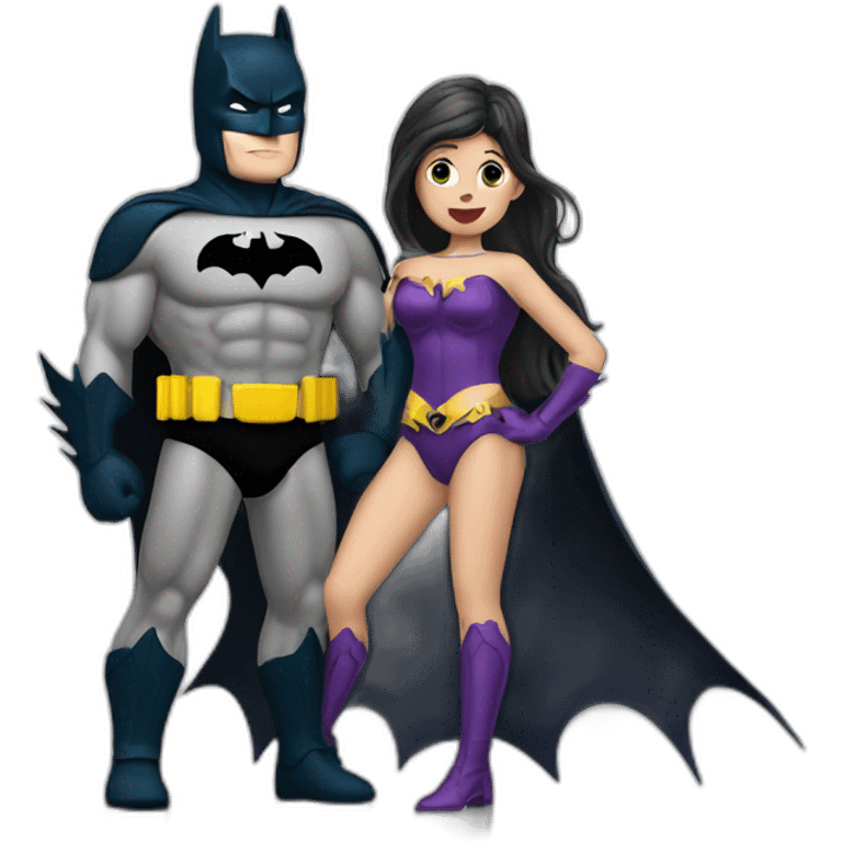 Batman with qui embrasse une sirène emoji