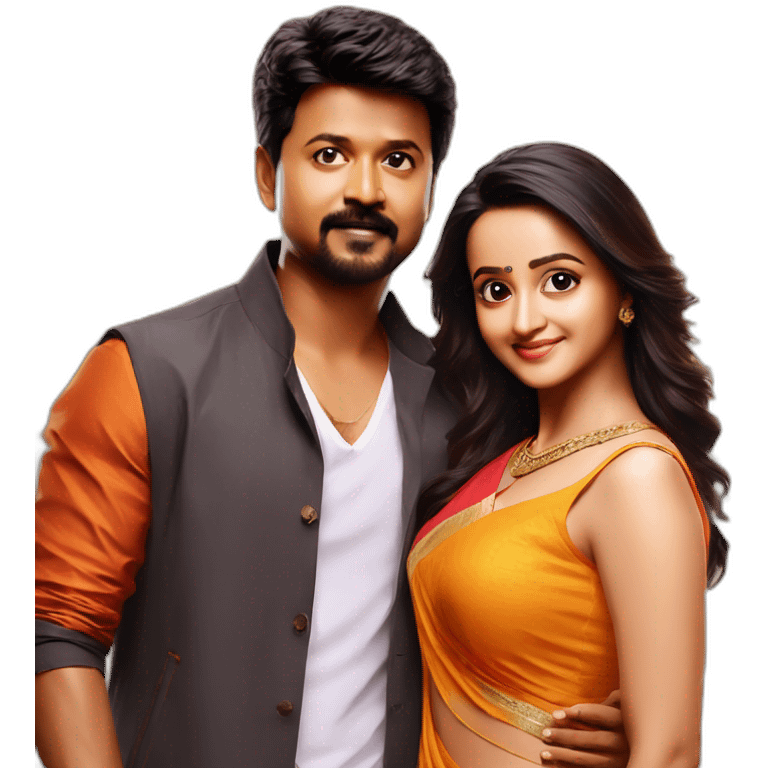 thalapathy vijay and trisha emoji