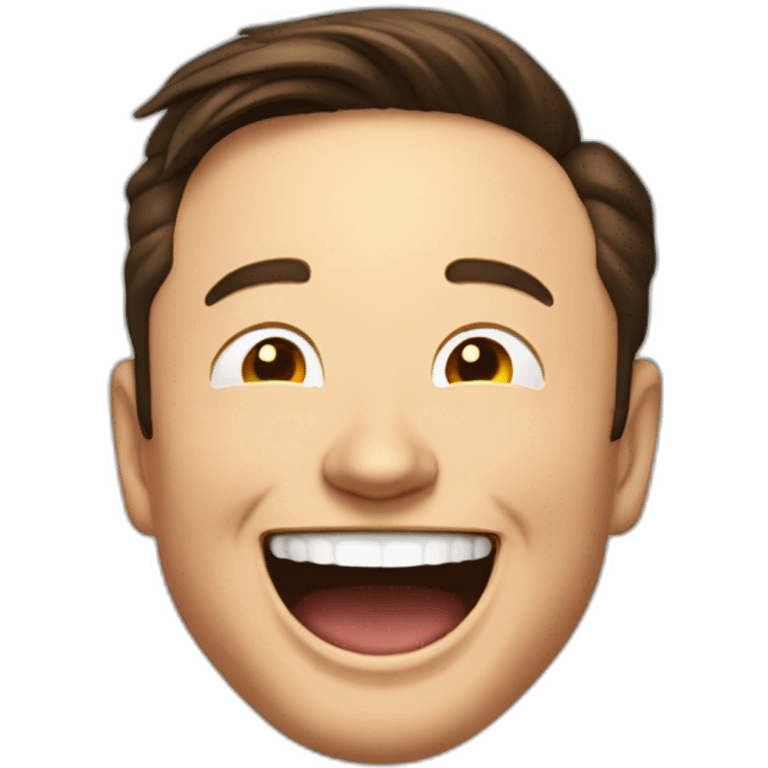 Elon musk laughing face emoji