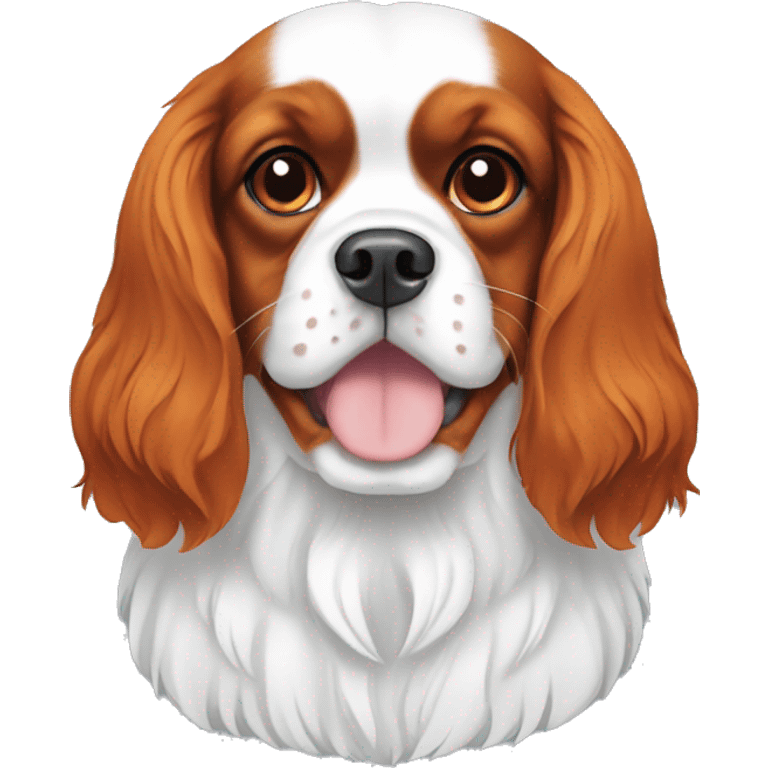 King Charles spaniel white and orange  emoji