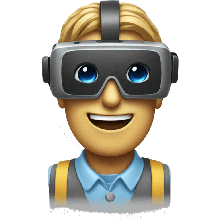 real estate building wearing a VR glasses emoji