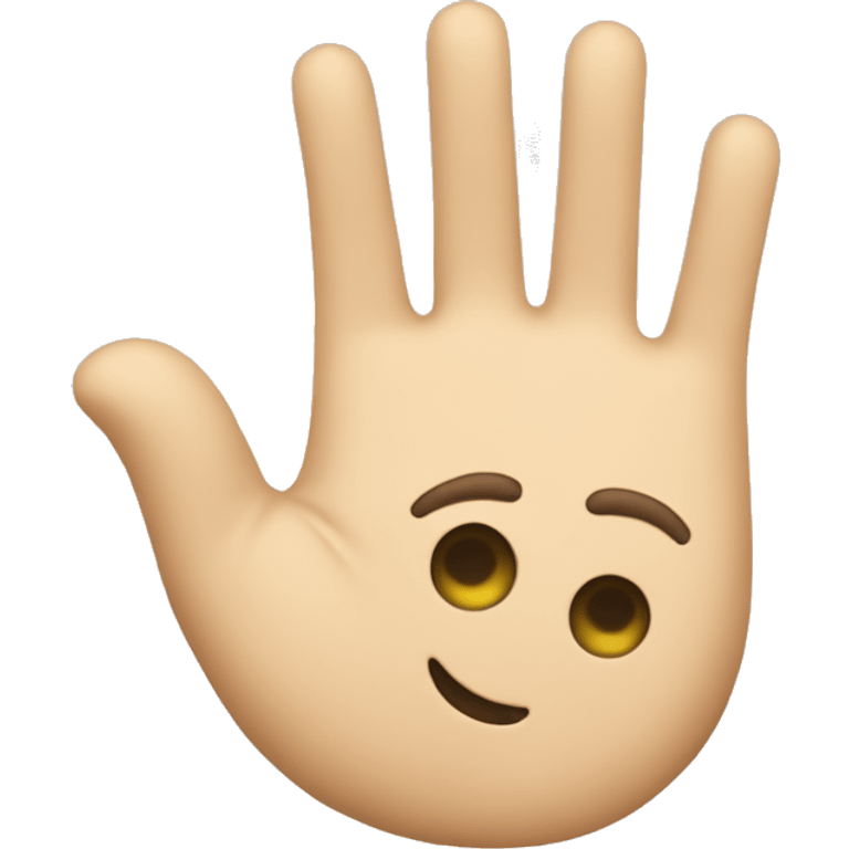 waving hand with face emoji