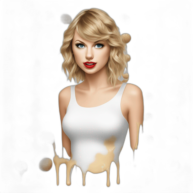 taylor swift with many large milk stains emoji