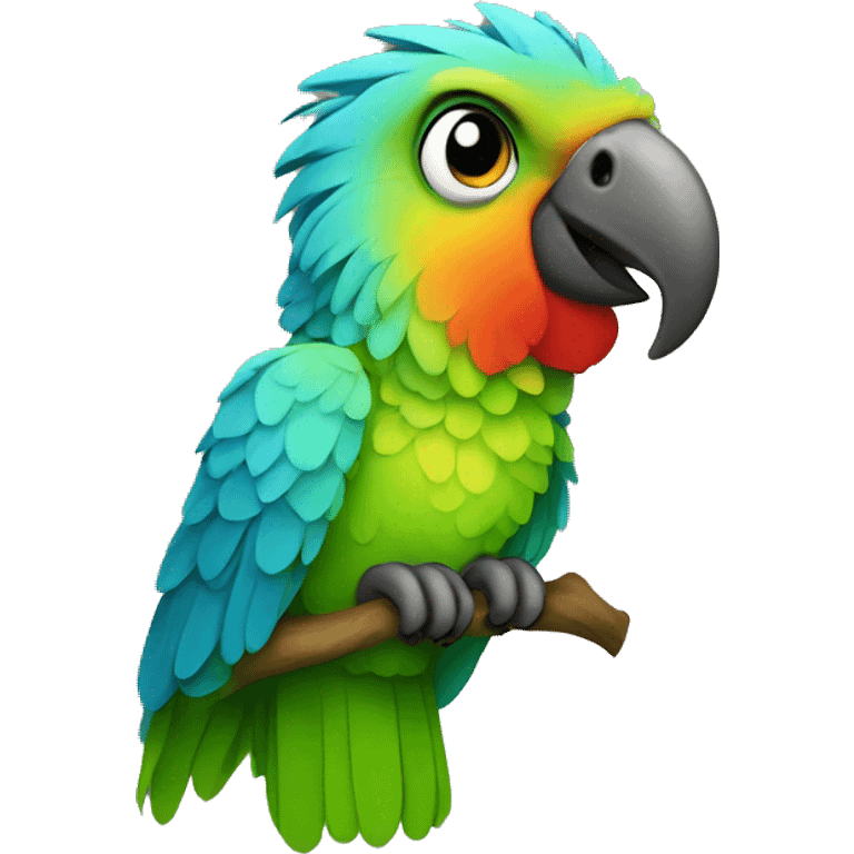 Cool parrot with pajamas emoji