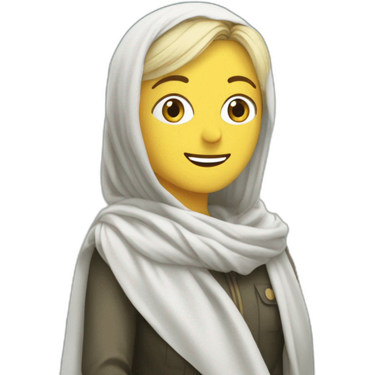 Marine LePen avec un voile musulman emoji