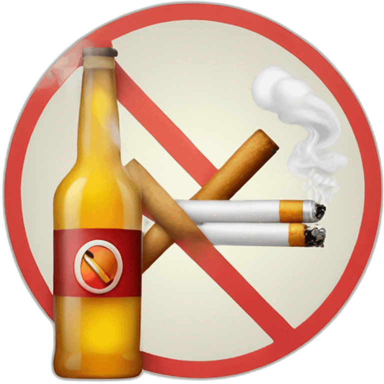 no smoking and alcohol emoji