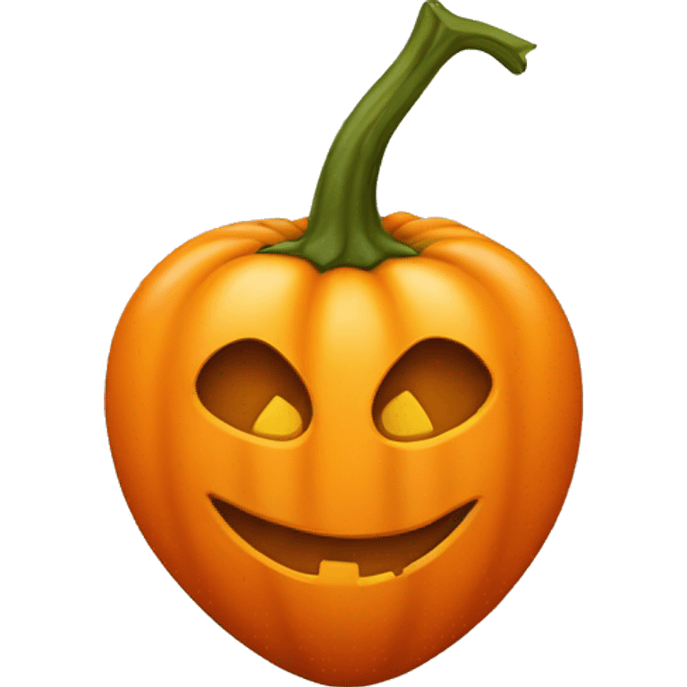 orange heart with jack-o’-lantern face emoji