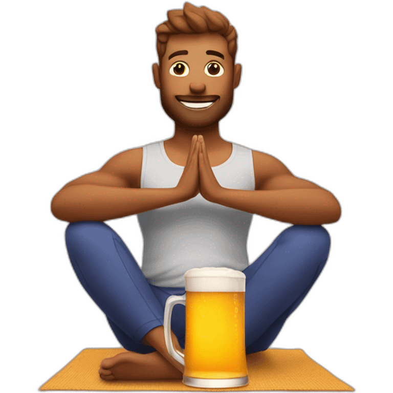 Yoga drinking a beer 🍺  emoji