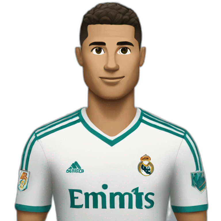 Ronaldo with real madrid jersey emoji