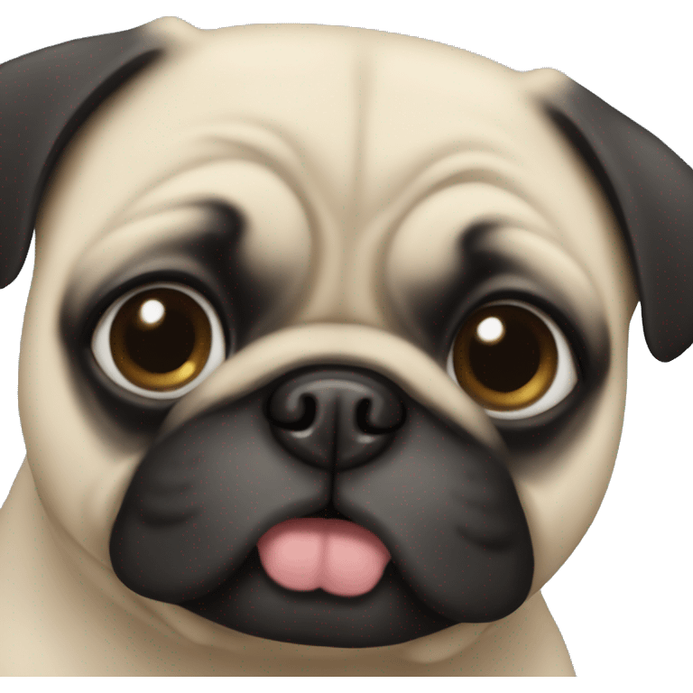 black pug emoji