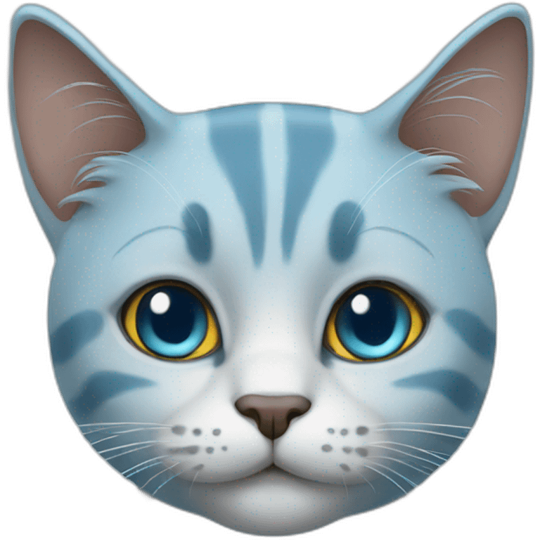 cat blue emoji